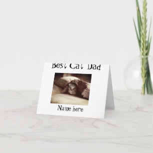 Cartão De Agradecimento melhor nome de foto do papai gato dia dos pais pap