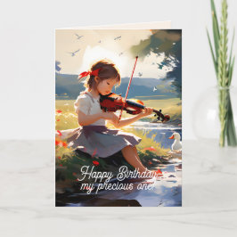 CARTÃO DE AGRADECIMENTO MELODY OF LOVE YOUNG GIRL BIRTHDAY CARD