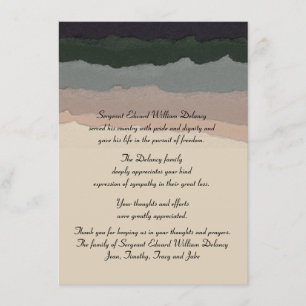 Cartão De Agradecimento Memória eterno - obrigado do falecimento você