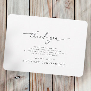 Cartão De Agradecimento Memória Mínima Simples E Moderna Do Memorial