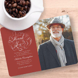 Cartão De Agradecimento Memorial Clássico e Simples de Fotografia