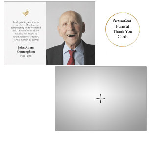 Cartão De Agradecimento Memorial Cristão Mínimo de Foto Ortodoxa