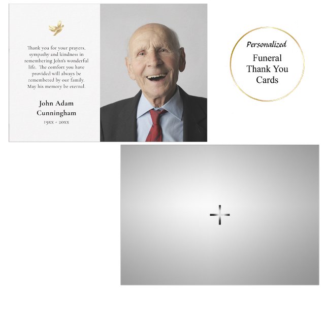 Cartão De Agradecimento Memorial Cristão Mínimo de Foto Ortodoxa (Criador carregado)