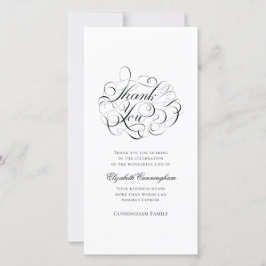 Cartão De Agradecimento Memorial da Caligrafia Clássica e Simples