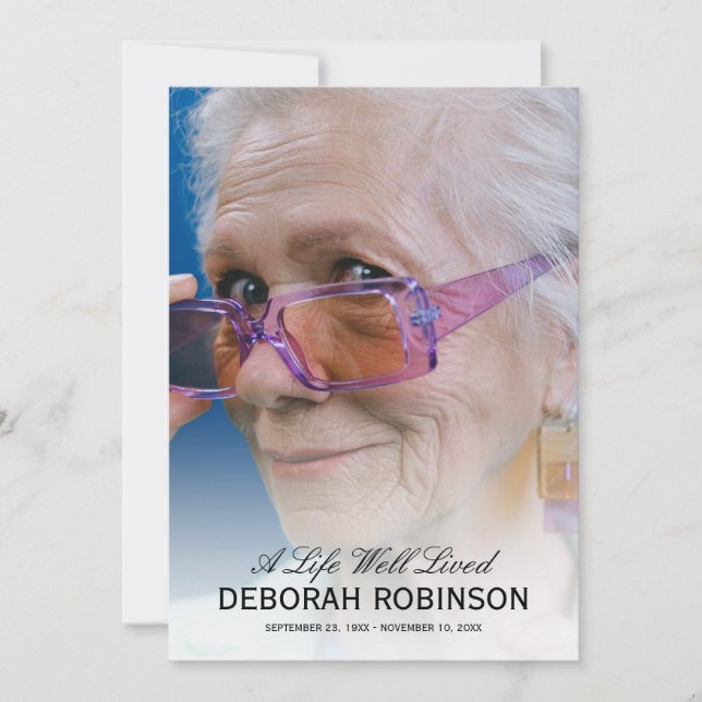 Cartão De Agradecimento Memorial da Colagem de Fotos Elegante (Frente)