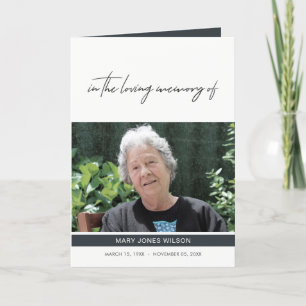 CARTÃO DE AGRADECIMENTO MEMORIAL DE FOTO ELEGANTE MINIMAL MODERNA