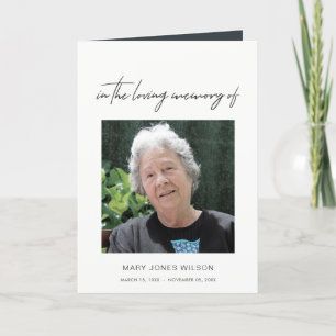 CARTÃO DE AGRADECIMENTO MEMORIAL DE FOTO ELEGANTE MINIMAL MODERNA