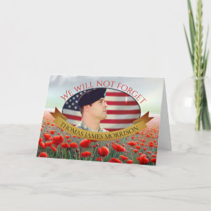 Cartão De Agradecimento Memorial de Fotografia Poppy Field