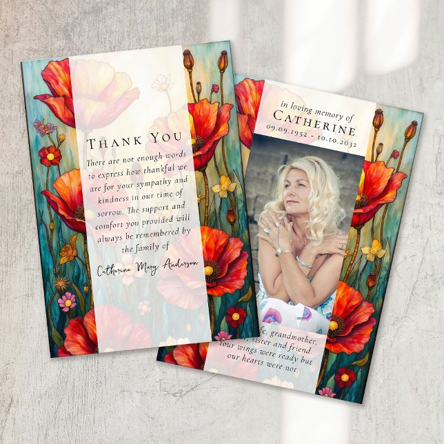 Cartão De Agradecimento Memorial do Funeral Memorial do Foto do Papa Verme (Criador carregado)