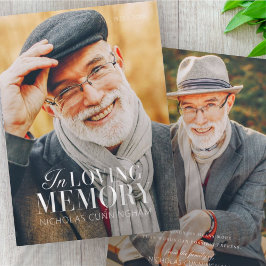 Cartão De Agradecimento Memorial Elegante Moderno de Memória Amante