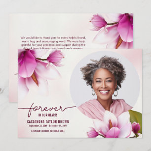 Cartão de Agradecimento Memorial Floral Rosa Magnó