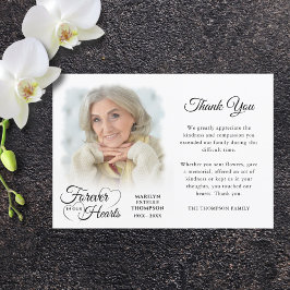 Cartão De Agradecimento Memorial FOREVER EM NOSSOS CORAÇÕES Foto