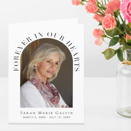 Cartão De Agradecimento Memorial Fotográfico do Funeral para Sempre