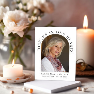 Cartão De Agradecimento Memorial Fotográfico do Funeral para Sempre