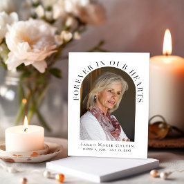 Cartão De Agradecimento Memorial Fotográfico do Funeral para Sempre