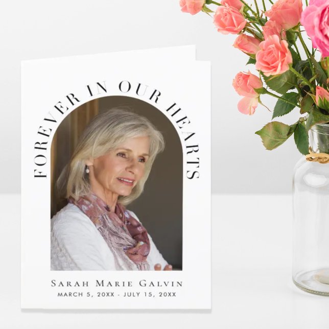 Cartão De Agradecimento Memorial Fotográfico do Funeral para Sempre (Criador carregado)