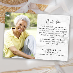 Cartão De Agradecimento Memorial Fúnebre Em Memória Querida Foto Condolênc