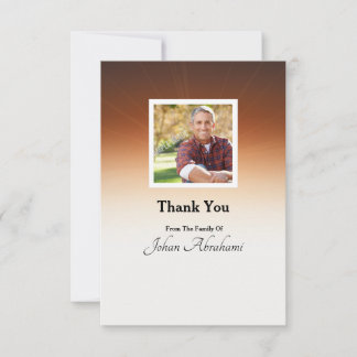 Cartão De Agradecimento Memorial Funeral Thank You Card
