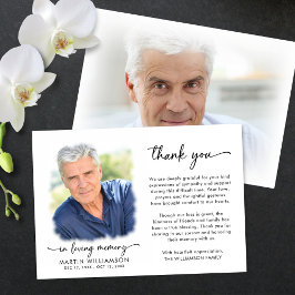 Cartão De Agradecimento Memorial Obrigado 2 Fotos Em Memória Amante
