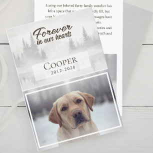 Cartão De Agradecimento Memorial personalizado para animais de estimação p