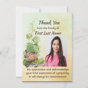 Cartão De Agradecimento Memorial Personalizado Rato-Pegador de Pássaros Fo