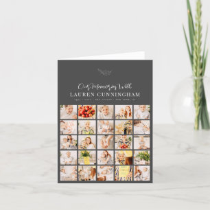 Cartão De Agradecimento Memorial Simple Modern Minimalist 25 Colagem de Fo