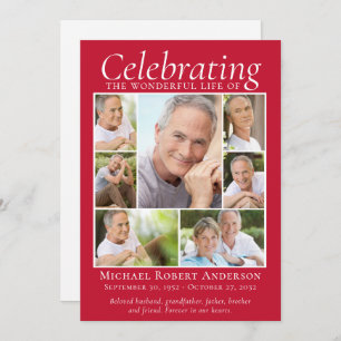 Cartão De Agradecimento Memorial Tributação Foto Collage Keepsasasasato Ob