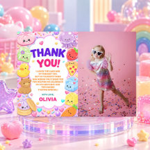 Menina Squishy Fofa Kawaii Foto Colorida de Aniver