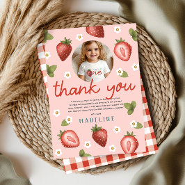 Cartão De Agradecimento Meninas Berry Primeiro Kids Aniversário de 1 ano F