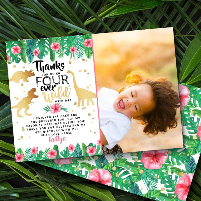 Cartão De Agradecimento Meninas Selvagens para Sempre Fotografia de 4º ani (Criador carregado)