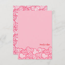 Cartão De Agradecimento Menino Pintado, Cor-de-Impressão, Cor-de-Rosa