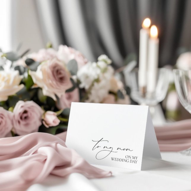 Cartão De Agradecimento Mensagem De Casamento Da Manhã Para Minha Mãe No D ("To My Mom On Wedding Day" Morning Wedding Message Thank You Card)