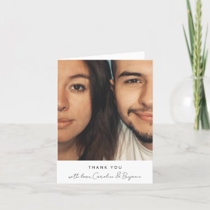 Cartão De Agradecimento Mensagem de Foto Personalizada com Letra Moderna D