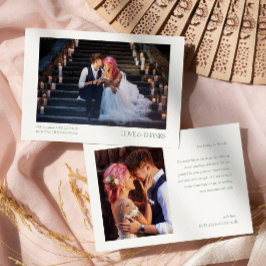 Cartão De Agradecimento Mensagem de Tipografia do Moderno Elegante 2 Fotos