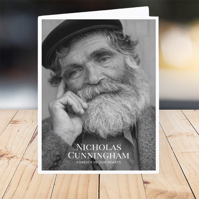 Cartão De Agradecimento Mensagem e Foto Simples Simples do Memorial Funera (Criador carregado)