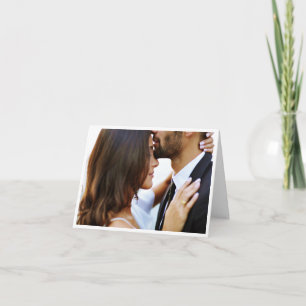 Cartão De Agradecimento Mensagem Simples e Elegante de Casamento Pré-Escri