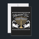 Cartão De Agradecimento Meowzel Tov Chanukah Hanukkah Suéter Feio Engraçad<br><div class="desc">Meowzel Tov Chanukah Hanukkah Suéter Feio Engraçado</div>
