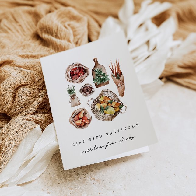 Cartão De Agradecimento "Mercado de Produtores "Rico de Gratidão"" (Criador carregado)