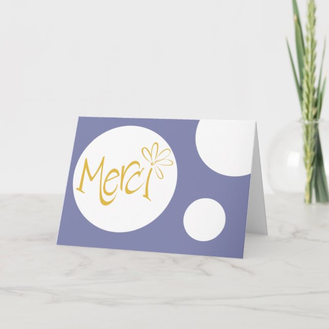 Cartão De Agradecimento Merci! (Frente)