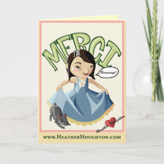 Cartão De Agradecimento Merci Beaucoup