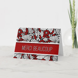 Cartão De Agradecimento Merci Beaucoup Red Fern Vazio francês