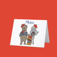 Merci Cute French Cartoon