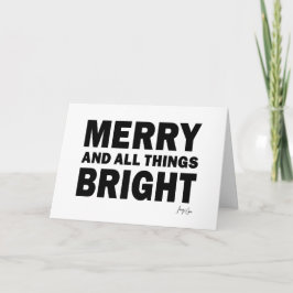 Cartão De Agradecimento Merry & All Things Bright | Holiday Christmas Card
