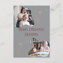 Cartão De Agradecimento Merry Christmas Grandma – Card with Your Photos