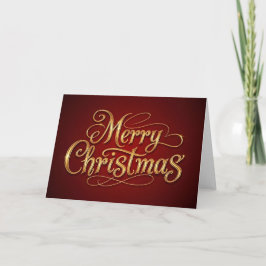 Cartão De Agradecimento ,,Merry Christmas“ in eleganter Schrift