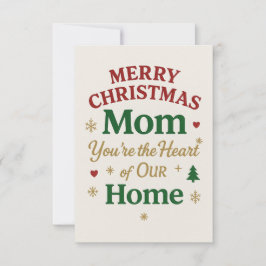Cartão De Agradecimento Merry Christmas Mom Card