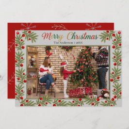 Cartão De Agradecimento Merry Christmas Photo Card – Personalized Holiday