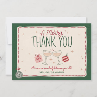 Cartão De Agradecimento Merry Friendsmas Holiday Party