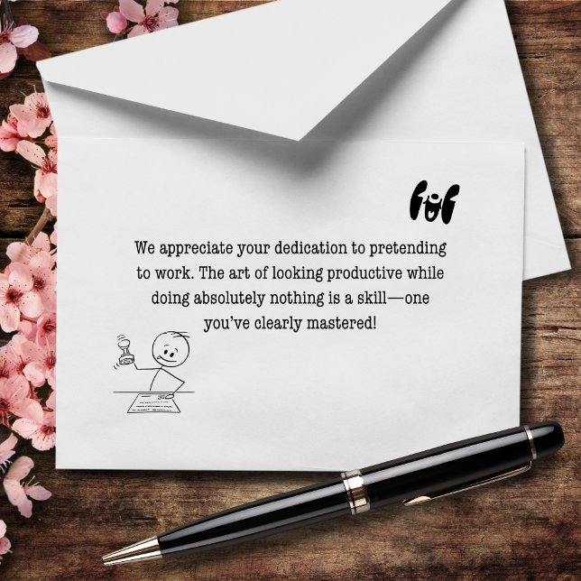 Cartão De Agradecimento Mestre de Olhar Ocupado (Criador carregado)