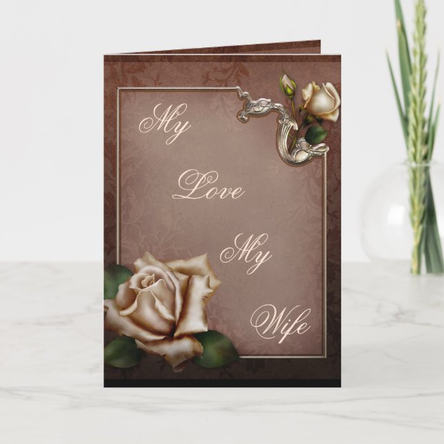 Cartão De Agradecimento Meu amor minha esposa (Frente)